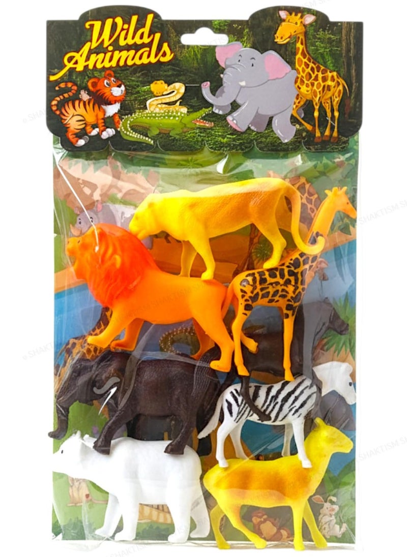 SHAKTISM Wild Animal Toy Set for Kids, Jungle Animal Figures, Lion, Giraffe, Elephant, Zebra & More, Realistic Safari Animal Toys for Boys & Girls (Wild Animal 8Pcs) - Image 5