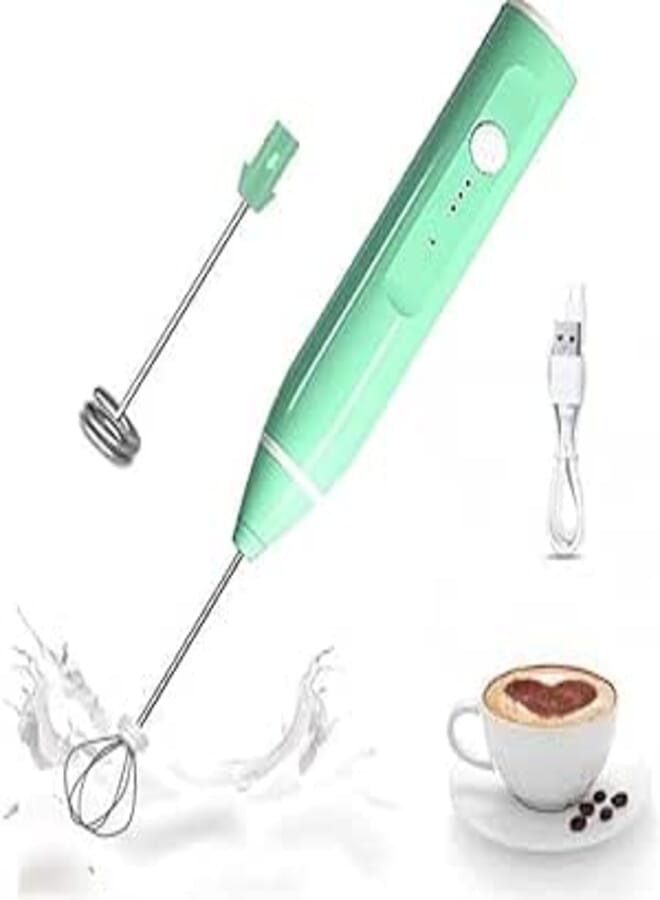 Spaceshoop Milk Frother Handheld USB Rechargeable Electric Foam Maker, 3 Speeds Mini Milk Foamer Drink Mixer Mini Blender for Bulletproof Coffee Latte Cappuccino Hot Chocolate (Assorted Colors)