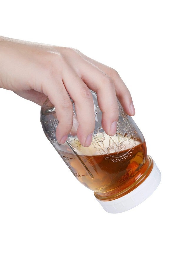 STARUBY 2 Dozen Regular Mouth Lids Mason Jar Lids Plastic Storage Caps for Mason Canning Jars and More, Standard, Dia 70mm, White - Image 5