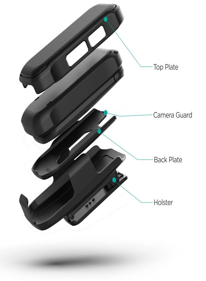 إنكاسد جراب DuraClip مغلف لحافظة مشبك الحزام Kyocera DuraXV Extreme/DuraXE Epic، غطاء نحيف مع جراب (أسود) - Image 2