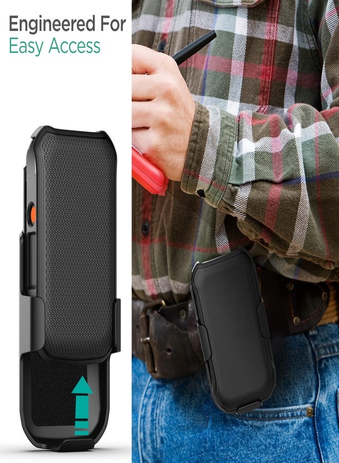 إنكاسد جراب DuraClip مغلف لحافظة مشبك الحزام Kyocera DuraXV Extreme/DuraXE Epic، غطاء نحيف مع جراب (أسود) - Image 3