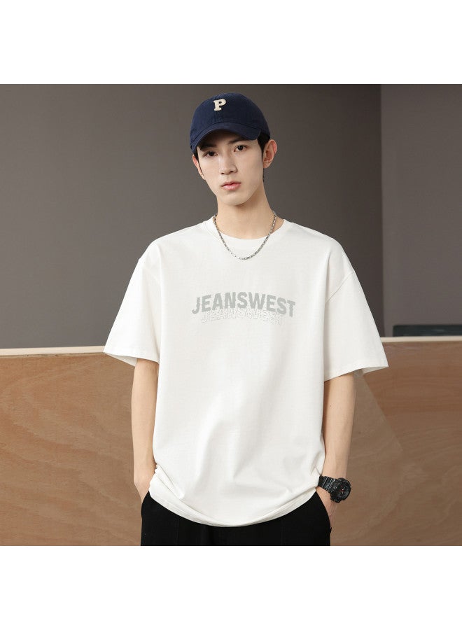 Jeanswest Thin Short Sleeve T-shirt Summer Men's Round Neck Half-sleeve Shirt Loose Versatile Youth Breathable Cotton Undershirt - Image 2