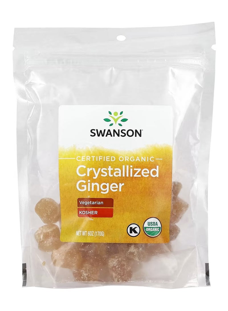 Swanson, Certified Organic Crystallized Ginger, 6 oz (170 g)
