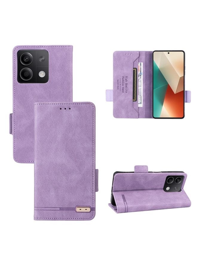 HuHa Case Cover For Xiaomi Redmi Note 13 5G Magnetic Clasp Leather Phone Case Purple 