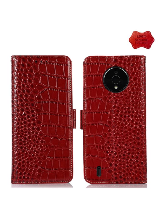 S-TOP Case For Nokia C200 Crocodile Top Layer Cowhide Leather Phone Case - Image 1