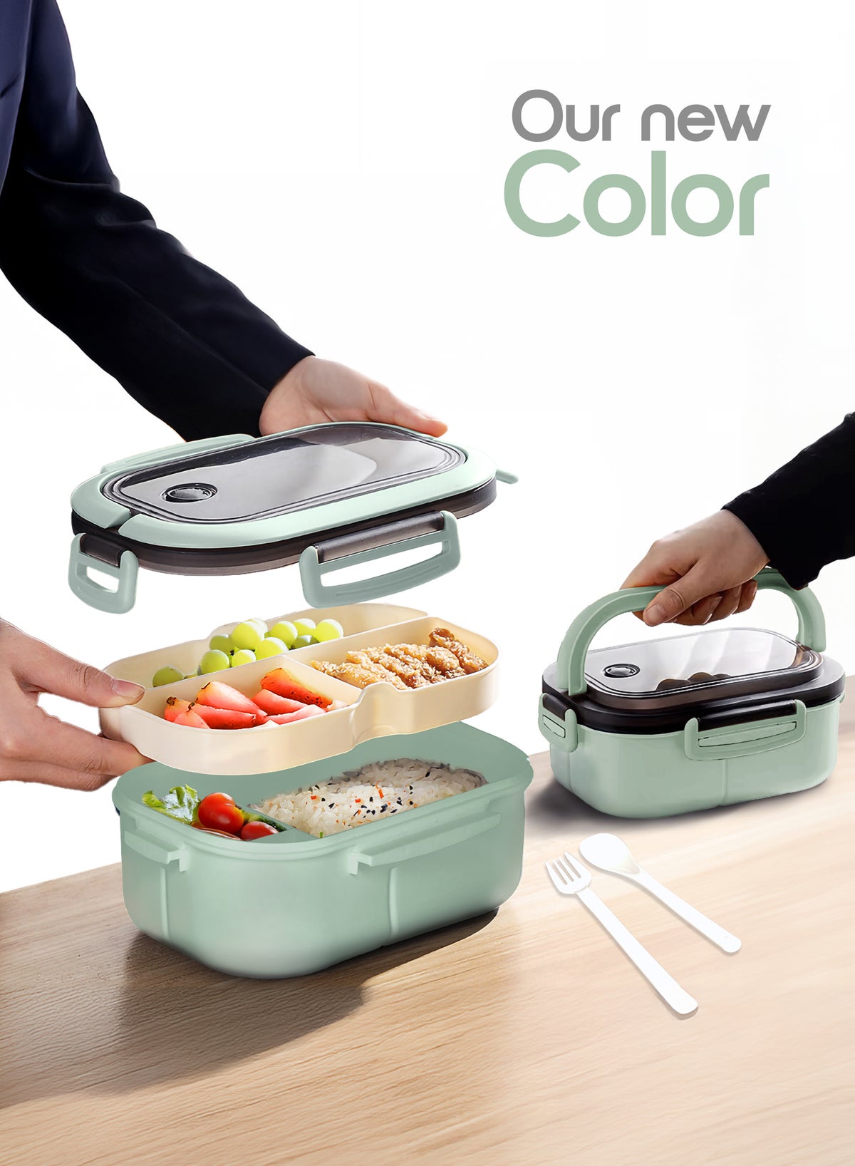 YAH Creation YAH Leak-Proof Bento Lunch Box - Layers and 6 Compartments ...
