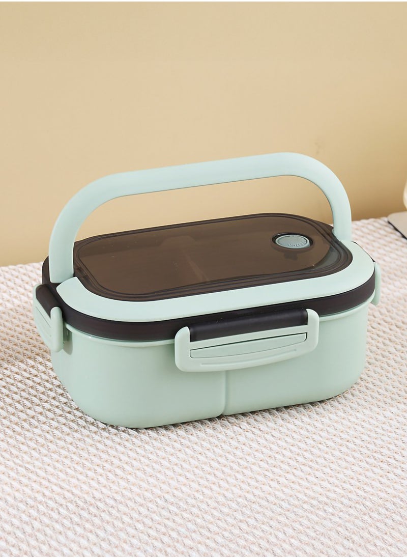 YAH Creation - YAH Leak-Proof Bento Lunch Box - Layers and 6 Compartments, Model: LunchMate - Microwave & Dishwasher Safe, Includes Spoon & Fork - Convenient Handle for School, Work, and Travel - Image 1