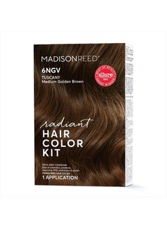 Madison Reed Radiant Hair Color Kit, Medium Golden Brown for 100% Gray Coverage, Ammonia-Free, 6NGV Tuscany Brown, Permanent Hair Dye, Pack of 1  - Image 1