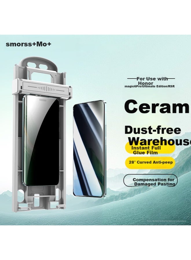 Smorss Honor Magic6pro/magic6 Ultimate Edition / Rsr 28° Anti-peep Ceramic Film Phone Film Full Glue Ultra-thin Hd Anti-fall Tempered Soft Film