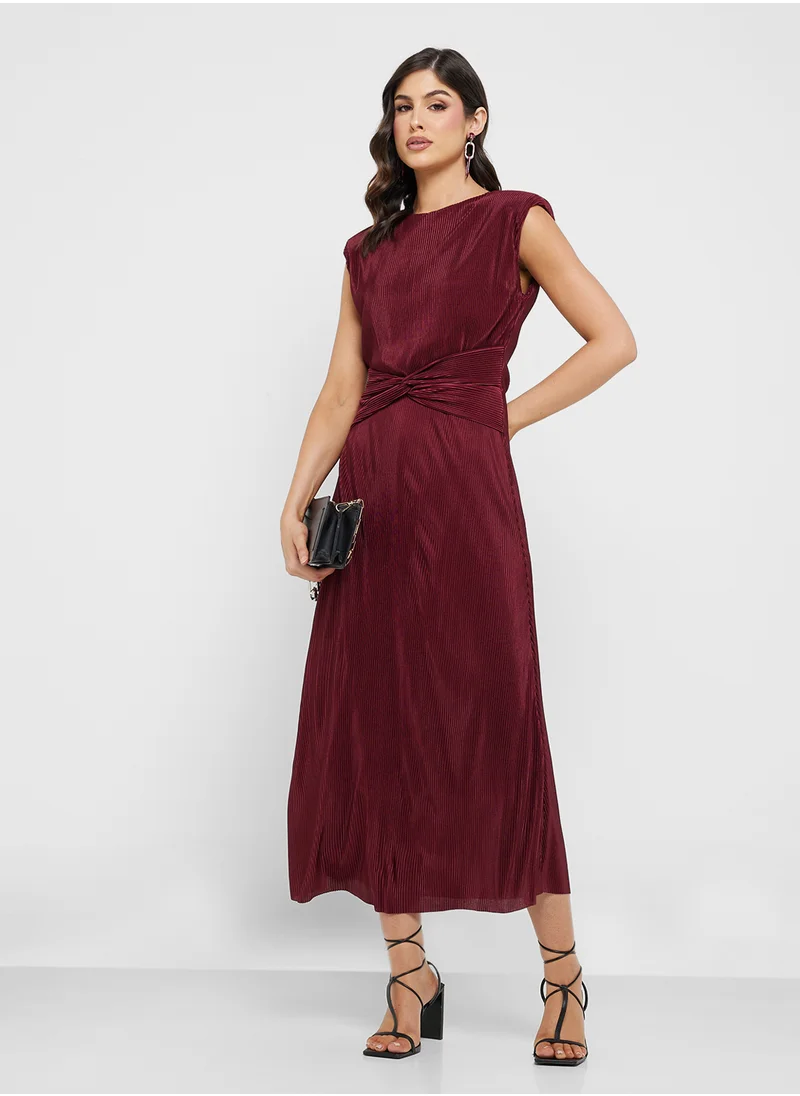 TFNC Crew Neck Tiered Dress