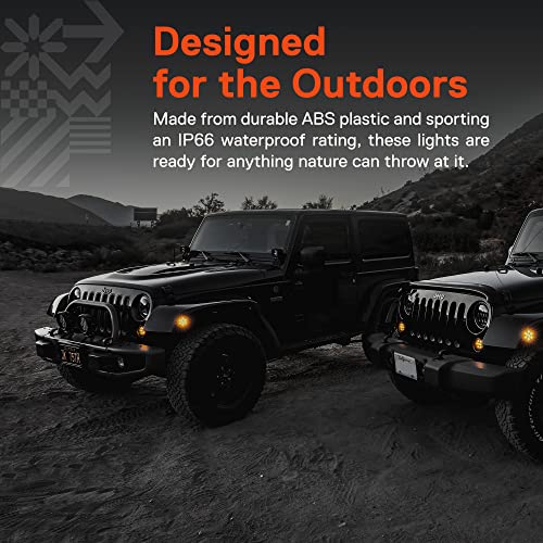 ONLINE LED STORE TRUE MODS LED Side Marker Lights Replacement for Jeep [Smoked Lens] [Amber Color] Side Marker Lights Compatible with Jeep Wrangler JK Unlimited 2007-2018 Accessories - Image 2