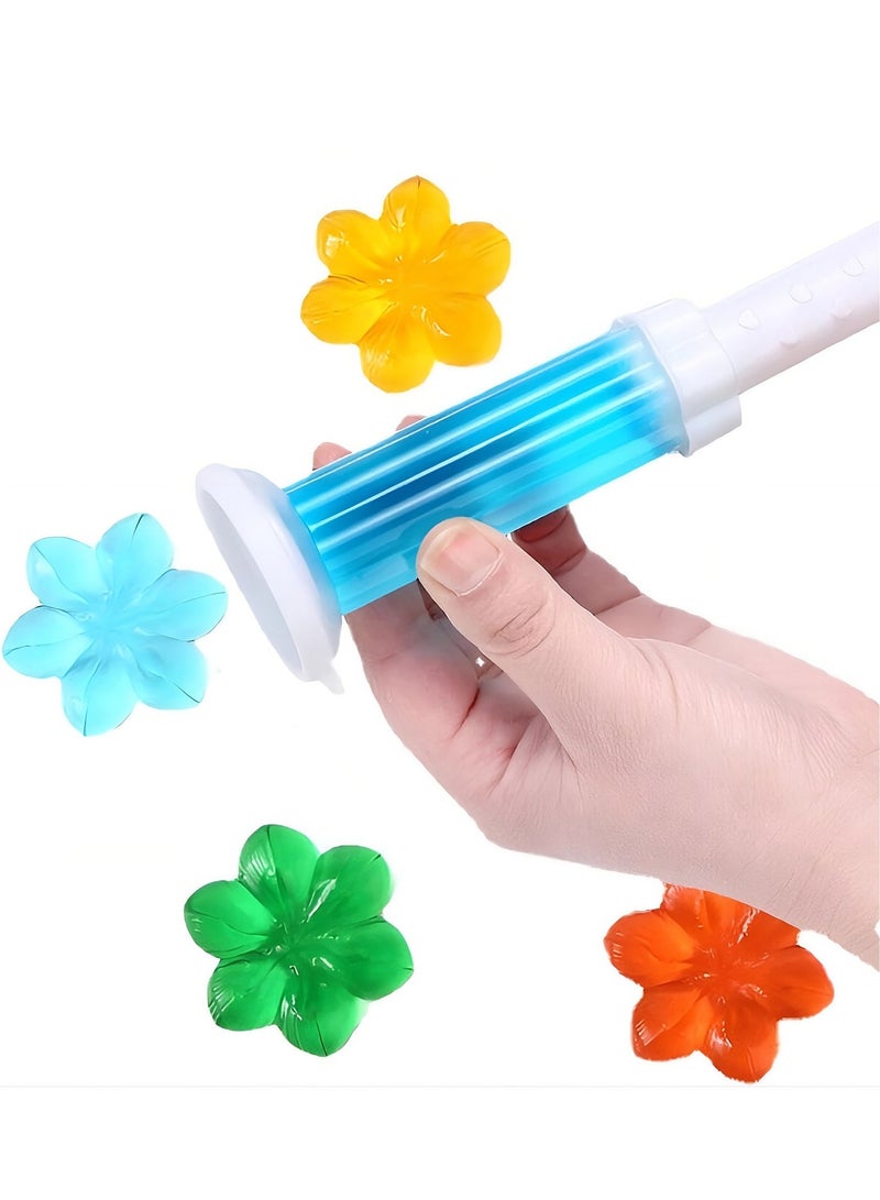 Pack of 2 Toilet Cleaning Gel Stamps - Flower Scent Toilet Bowl Cleaner & Freshener, Deodorizing Gel Syringe for Bathrooms - Image 2