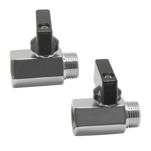 BesNPT Brass Chrome Plating 12 NPT Male to 12 NPT Female ShutOff Ball Valve for Water Fuel Air Pack of 2 - Image 1