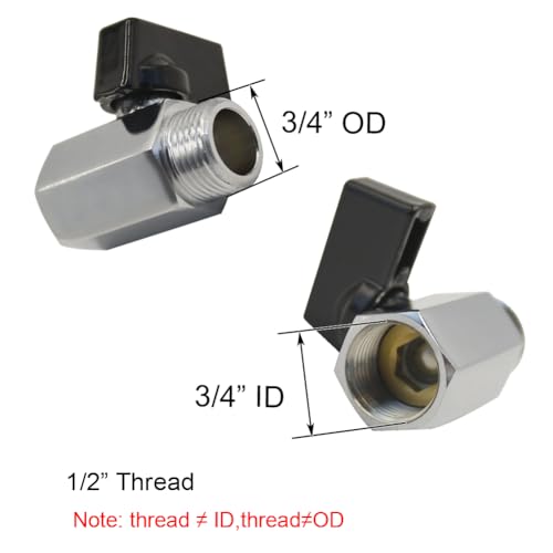 BesNPT Brass Chrome Plating 12 NPT Male to 12 NPT Female ShutOff Ball Valve for Water Fuel Air Pack of 2 - Image 3