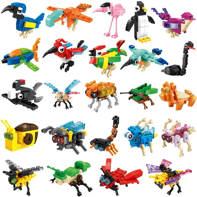 BRICHBROW Party Favors for Kids 24 Pack Animals Building Blocks for Goodie Bags Stocking Stuffers Classroom Prizes Birthday Gifts Toy Building Sets for Kids 612yrs - Image 3