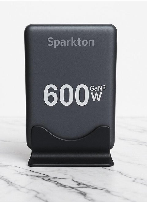 Sparkton 600W GaN PowerHub  Fast Charging Hub Multi Port USB C Power Delivery Charger for Phones Laptops and Devices