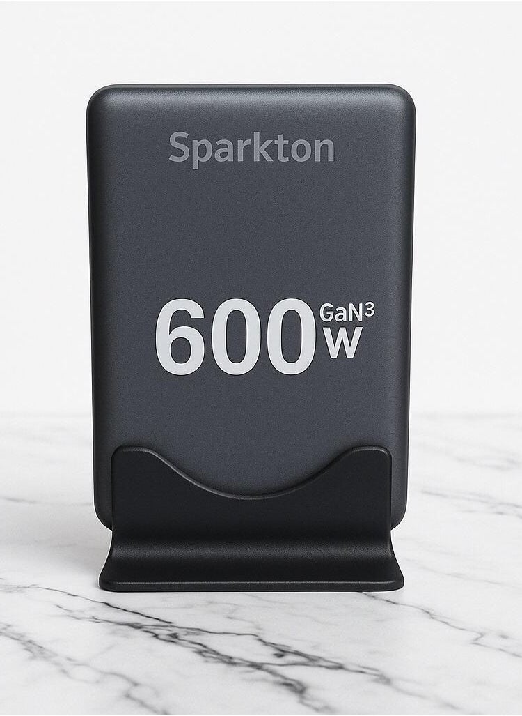 Sparkton 600W GaN PowerHub  Fast Charging Hub Multi Port USB C Power Delivery Charger for Phones Laptops and Devices