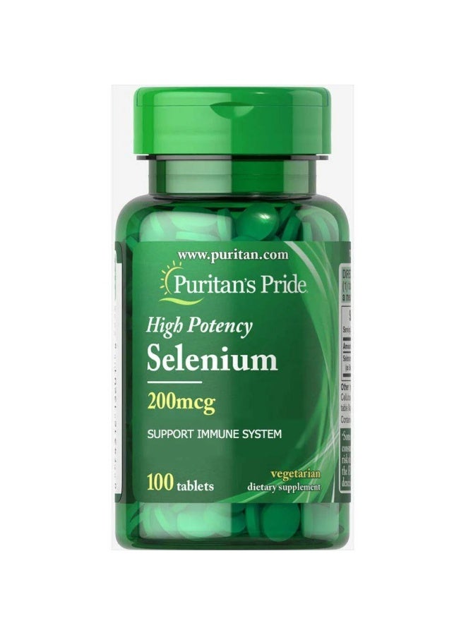 Puritans Pride Selenium 200mcg 100 Tablets