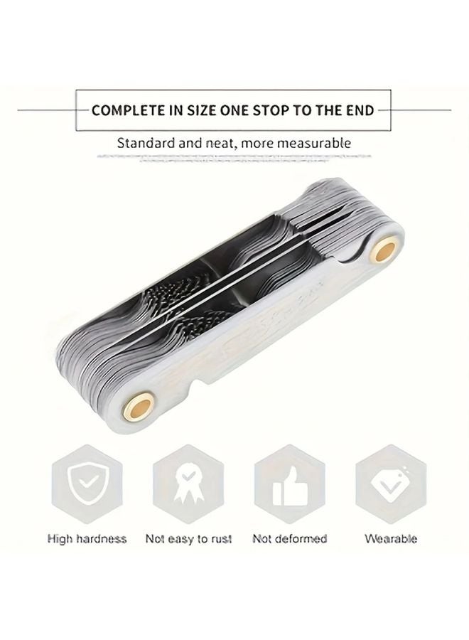 20 In 1 Heavy Duty Thread Measuring Gauge Metric Imperial Dual Scale Durable Metal - Image 4