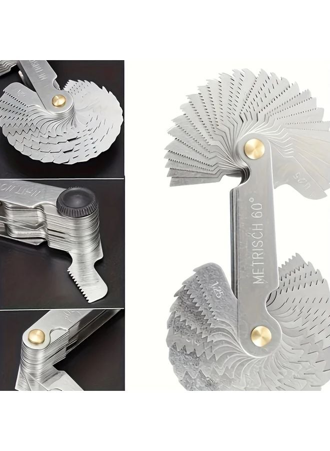 20 In 1 Heavy Duty Thread Measuring Gauge Metric Imperial Dual Scale Durable Metal - Image 5