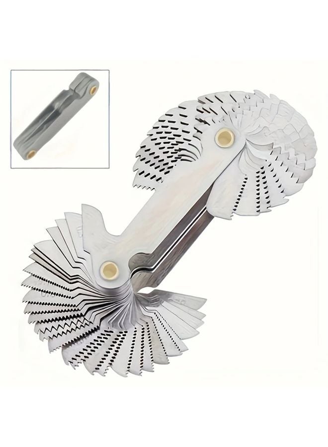 20 In 1 Heavy Duty Thread Measuring Gauge Metric Imperial Dual Scale Durable Metal - Image 3