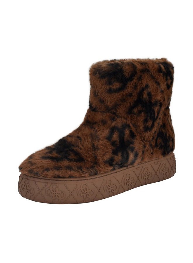 GUESS Women's United Ankle Boot, Medium Brown/Black Logo 210, 37.5 EU - Image 1