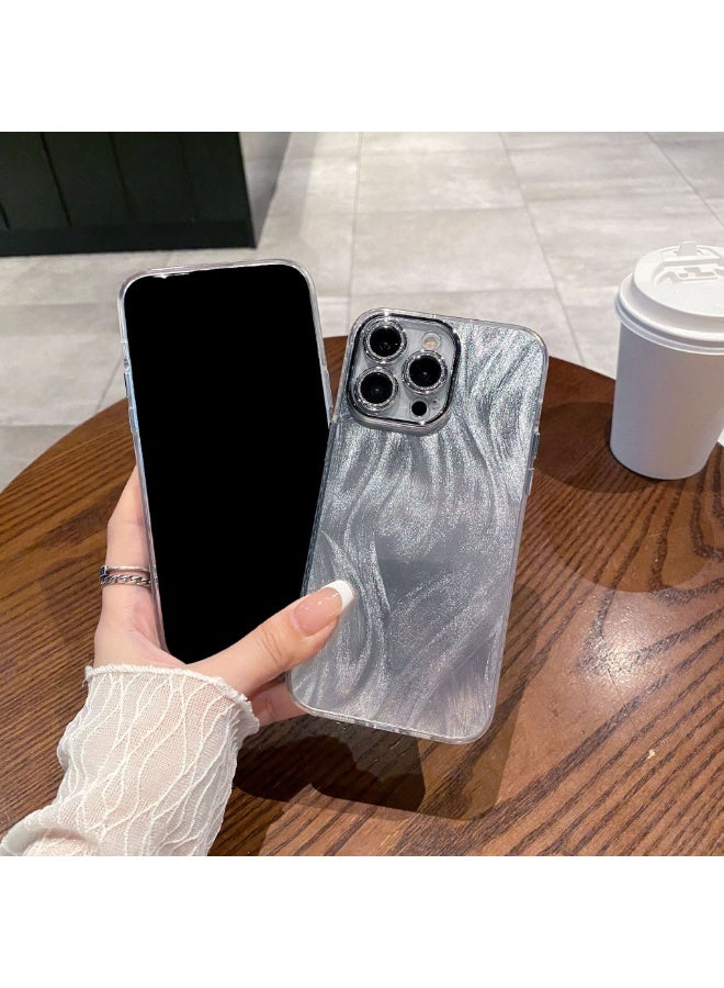 NIBEMINENT Fine Hole Feather Yarn Protective TPU Case Cover For iPhone 15 Pro - Image 3