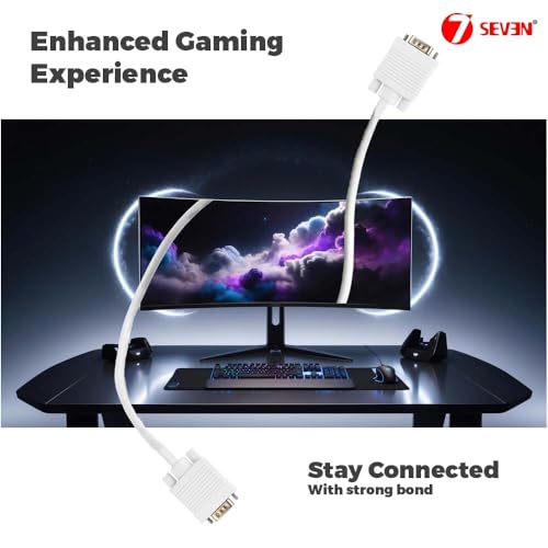 7-Seven 7 SEVEN Premium VGA Cable 1.5M for Laptop Monitor Printer CPU Scanner Smart TV CCTV Recorder Game Console - Image 3