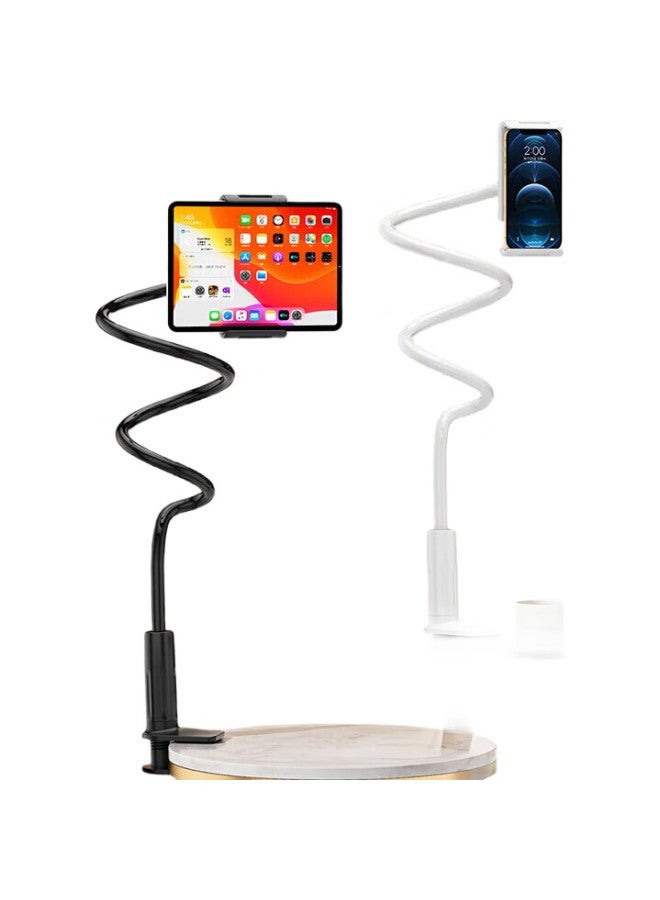 Stiger [Upgraded Extended Thickened] Phone Stand, Bedside Ipad Tablet Lazy Stand, Desktop And Bed Clamp Tv Accessory, Adjustable, Suitable For Apple And Huawei, White - Image 1