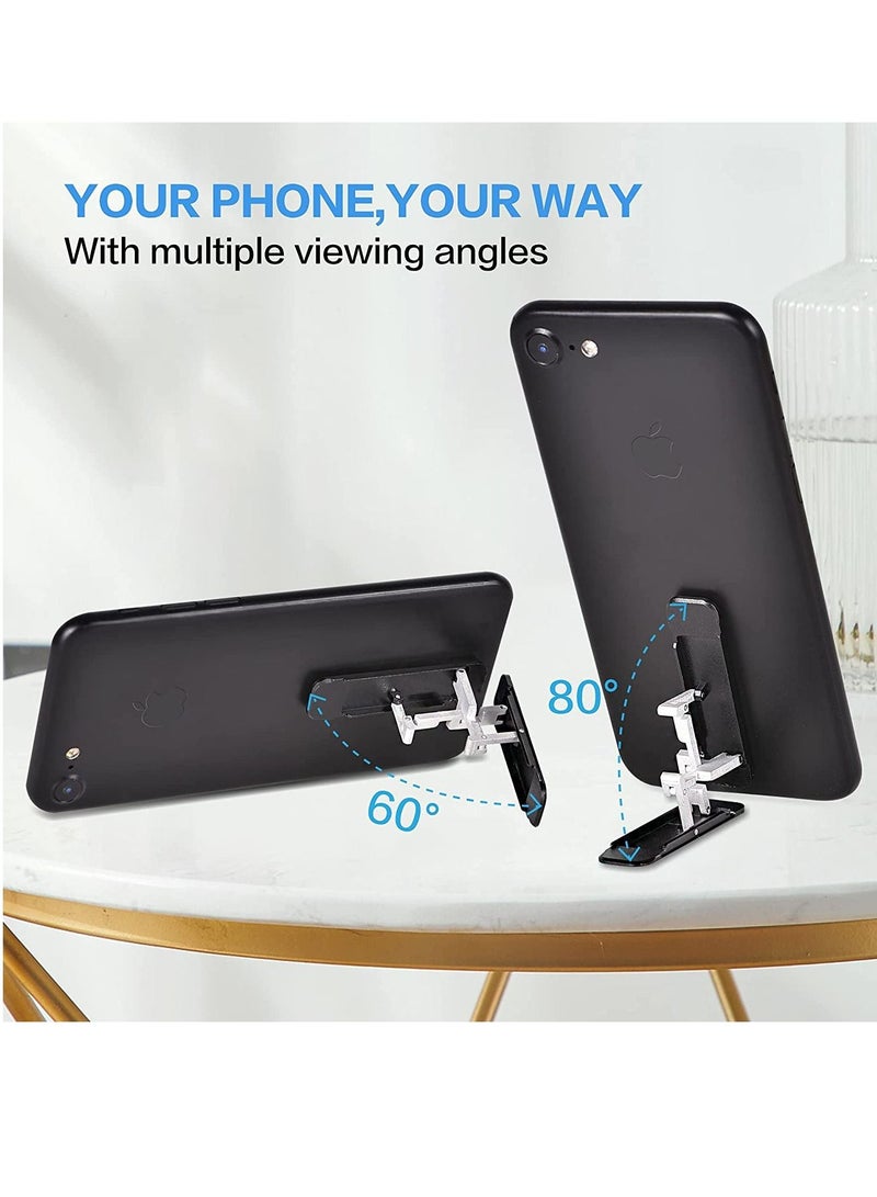 KASTWAVE Phone Kickstand, Multi-Angle Adjustable Aluminum Kickstand, Vertical and Horizontal Stand Compatible with Any Phone (Black)  - Image 5