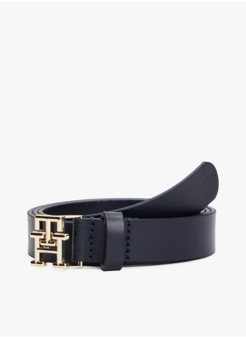 TOMMY HILFIGER Women's Th Logo Adjustable Belt - Leather, Blue  - Image 4