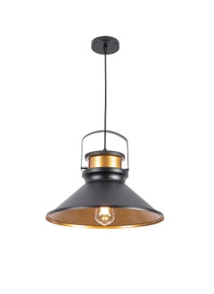 Best Power Industrial Pendant Kitchen Ceiling Light 1051 – Black & Gold Hanging Lamp with E27 Socket – 180cm Adjustable Cord – Vintage Metal Pendant Light  - Image 4