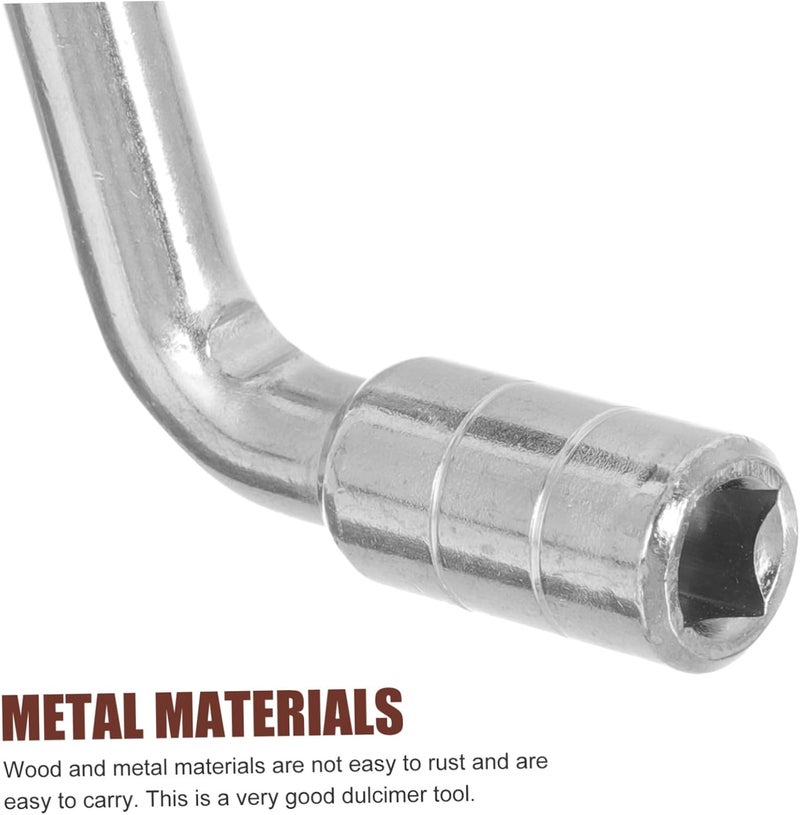 TOYANDONA Tuning Supplies for Dulcimer Professional Tuning Spanner Wrench Wood Handle - Image 3