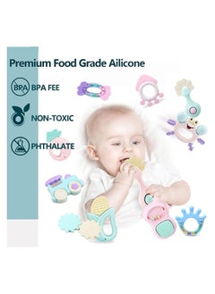 MissTiara Baby Teether Toy Rattle for Baby Toys 0-12 Months Plus with Storage Box -12 Pcs BPA Free Soft Silicone Teething Toys Newborn Baby Sensory Toys Gifts 3 6 9 12 Months for Early Educational (12PC)  - Image 2
