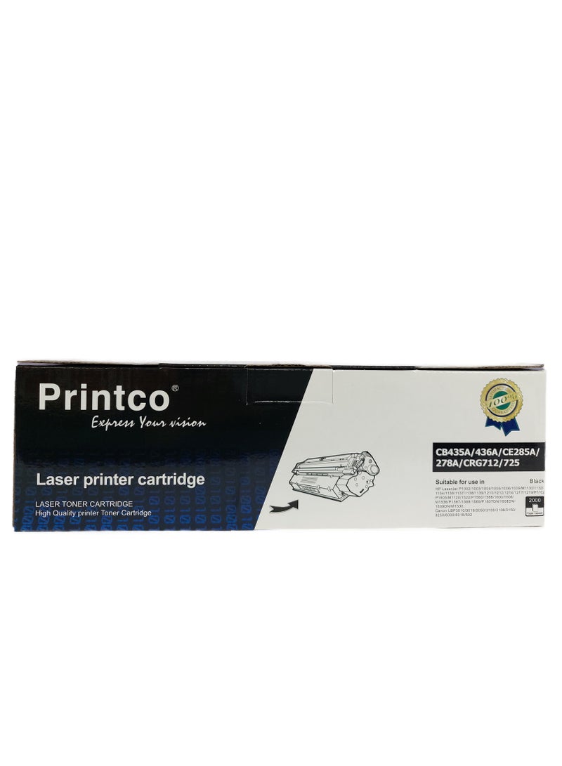 Printco 85A CE285A Toner Cartridge Compatible with HP Laserjet P1006 P1102 P1102W P1109w MFP M1212nf M1217nfw MF3010 Canon ImageClass LBP6000 LBP6030W MF3010 Printer (Black) - Image 1