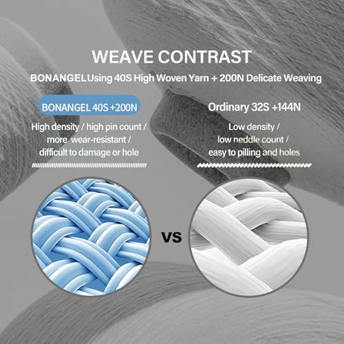 BONANGEL Thin Merino Wool Socks for Men, Mens Black Winter Thermal Wool Dress Crew Hiking Socks - Image 3