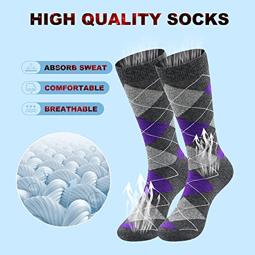BONANGEL Thin Merino Wool Socks for Men, Mens Black Winter Thermal Wool Dress Crew Hiking Socks - Image 4