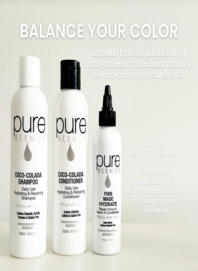 Pure Blends Cocoa Hydrating Color Depositing Shampoo - Brightens and Tones Faded Semi-Permanent Hair Dye, Prevents Fade, Extends Color Service for Treated Hair - 8.5 Oz. - Image 5