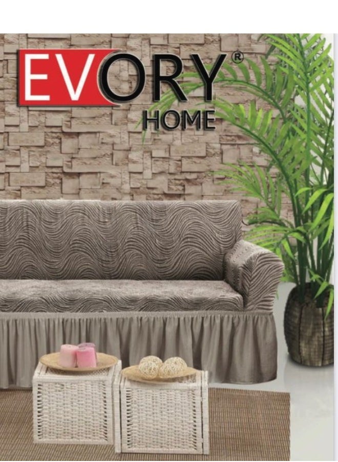 EVORY HOME Waterproof 6 Seater L Shaped Stretch Sofa Cover Stretch Fabric Attractive Pattern with Exquisite Details and Beautiful Design  - Image 3