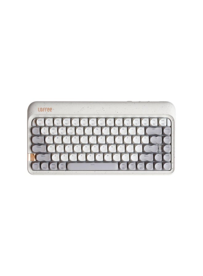 LOFREE Zero ARTZ Mechanical Keyboard, 75% Rechargeable Hot-swappable Keyboards with 3 Types Connection for Windows, Mac OS, Linear Switches/Terrazzo Grey - Image 1