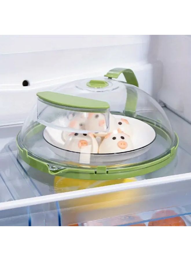 Green Steamer Cover Microwave Safe High Temp Resistant Plastic Lid - Image 2