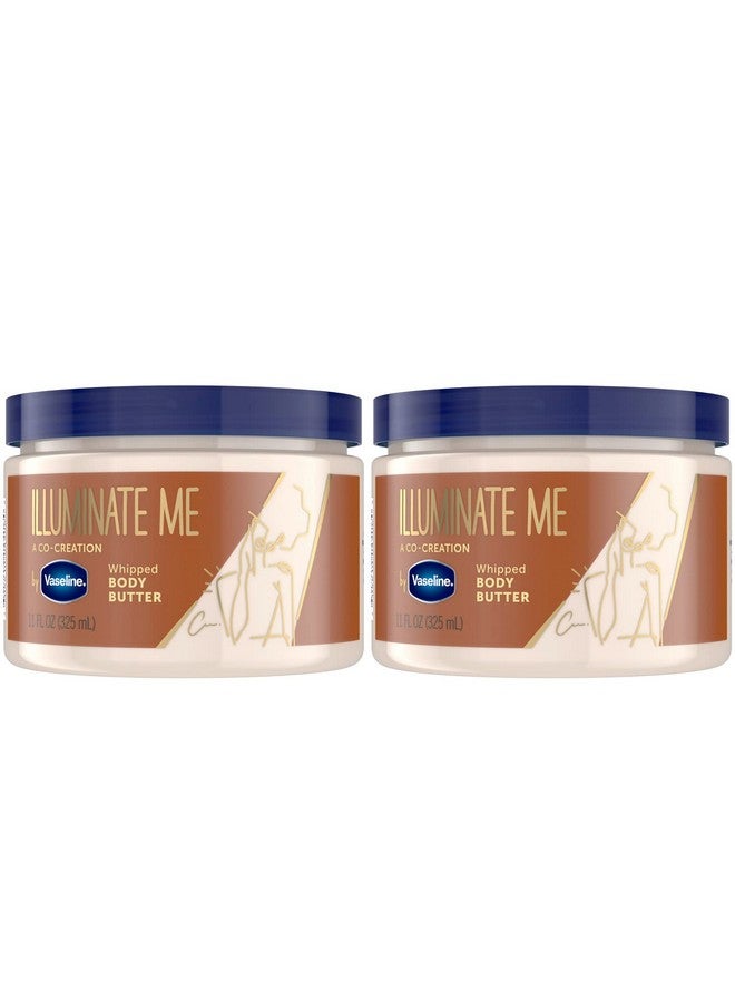 Vaseline Lotion - Illuminate Me Body Butter, Whipped Shea Butter Co-Created With Black Women For Luminous, Glowing Skin, Moisturizing Lotion For Extremely Dry Skin, Scented, 11 Oz Ea (Pack Of 2)