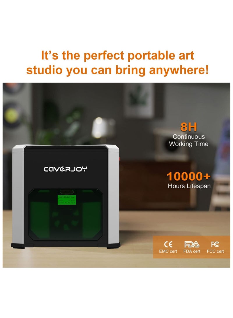 Laser Engraver, K6 Laser Engraving Machine with 0.05mm Accuracy, Wireless BT App Control, Offline Engraving, 3W Laser Engraver for Wood Leather Glass, DIY Art, Logo Design - Image 4