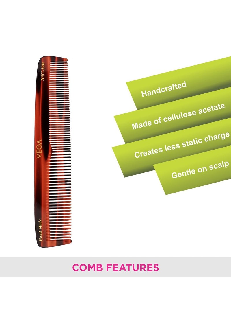 Vega Graduated Dressing Hair Comb Handmade(India's No.1 Hair Comb Brand)For Men and Women (HMC-32D)  - Image 3