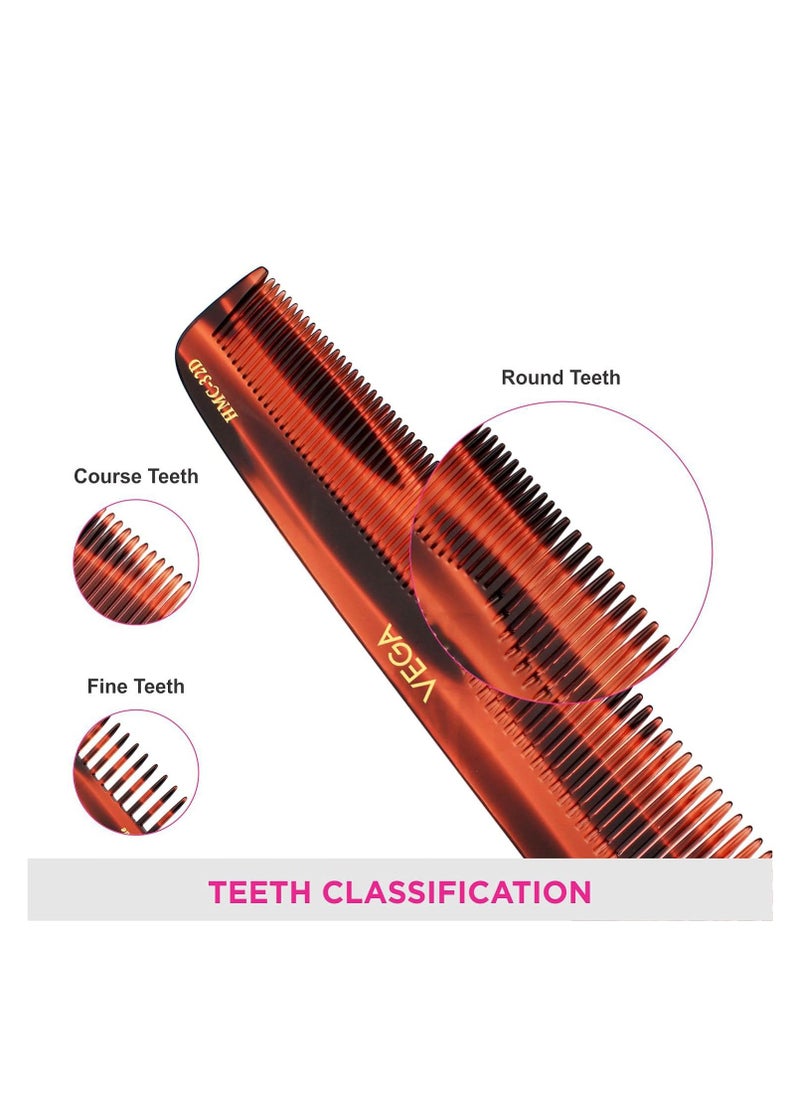 Vega Graduated Dressing Hair Comb Handmade(India's No.1 Hair Comb Brand)For Men and Women (HMC-32D)  - Image 4