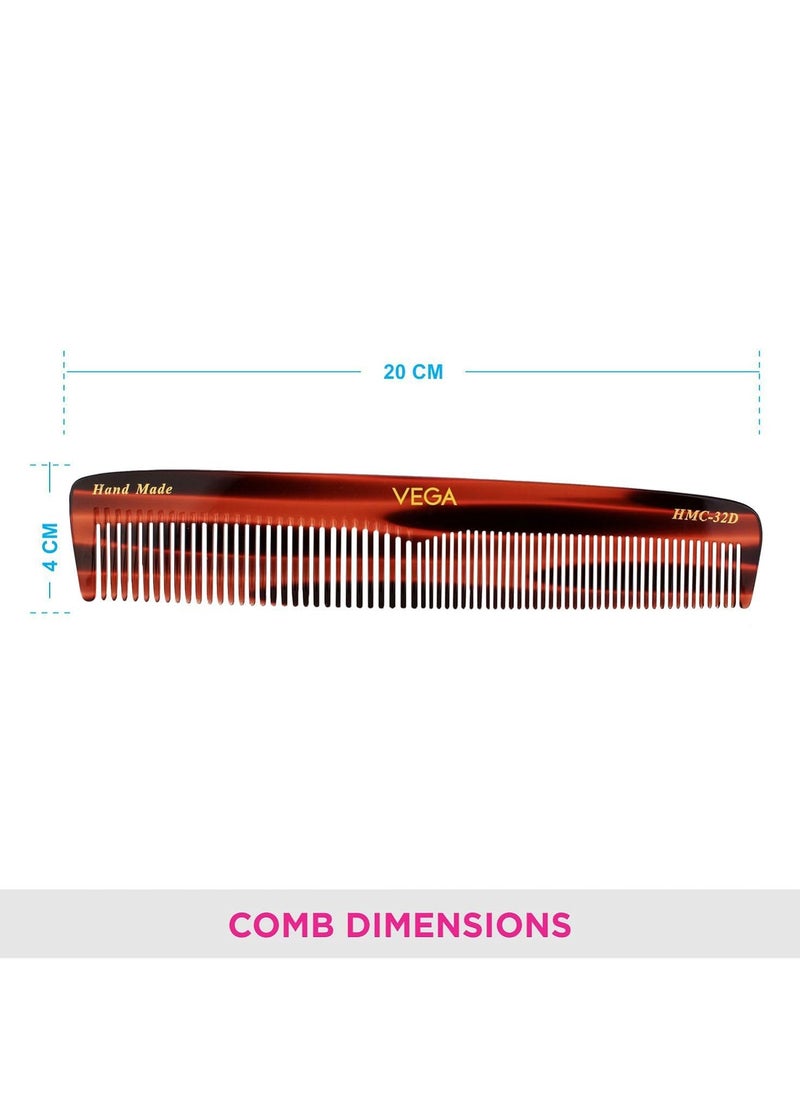 Vega Graduated Dressing Hair Comb Handmade(India's No.1 Hair Comb Brand)For Men and Women (HMC-32D)  - Image 2