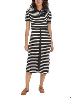 TOMMY HILFIGER Women's Breton Stripe Midi Polo Dress -  Stretch organic cotton, Multicolor  - Image 2