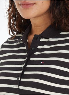 TOMMY HILFIGER Women's Breton Stripe Midi Polo Dress -  Stretch organic cotton, Multicolor  - Image 4