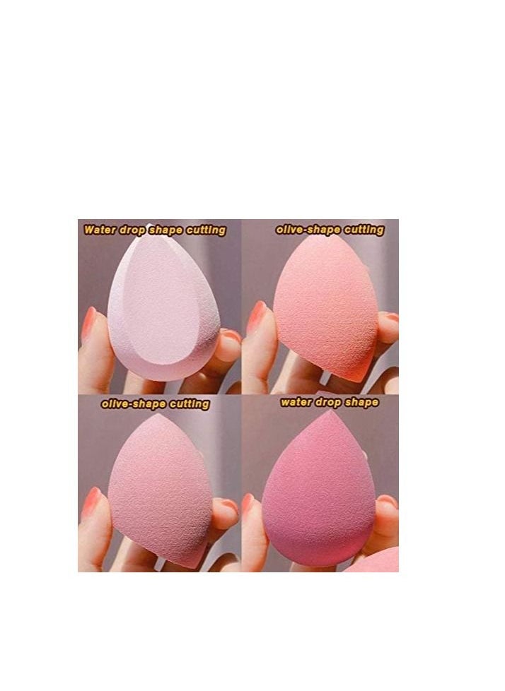 ORiTi ORiTi Makeup Sponge Set 4pcs Blender Multi-colored Beauty Foundation Blending Sponge for Liquid, Cream, and Powder Dry & Wet Use Makeup Sponge Egg (Pink)  - Image 5