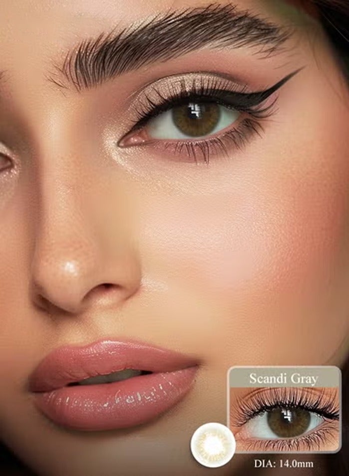 سيدة جديدة عدسات لاصقة ملونة رمادية من فريش ليدي للاستخدام السنوي - Image 1
